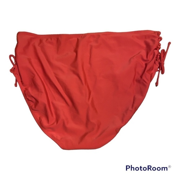 NWT XL 16-18 high waisted bikini bottoms side string burnt orange time and tru - Picture 6 of 6